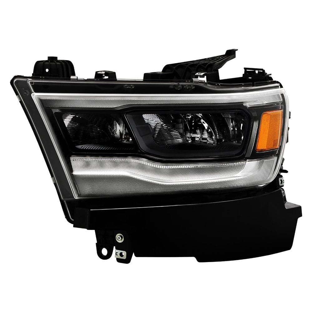 Dodge Ram 1500 Spyder (POE) 19-22 Black Bezel Full LED w/DRL Headlight - OE Left