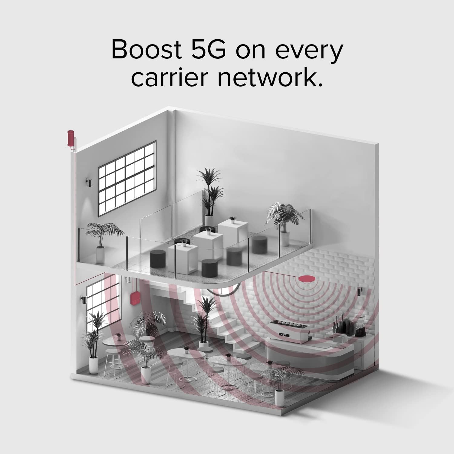 Cell Phone Signal Booster weBoost for Business Office 100 (50 Ohm) | 5G/4G LTE | All U.S Carriers - Verizon, AT&T, T-Mobile & More | Up to 8,000 sq ft | FCC Approved