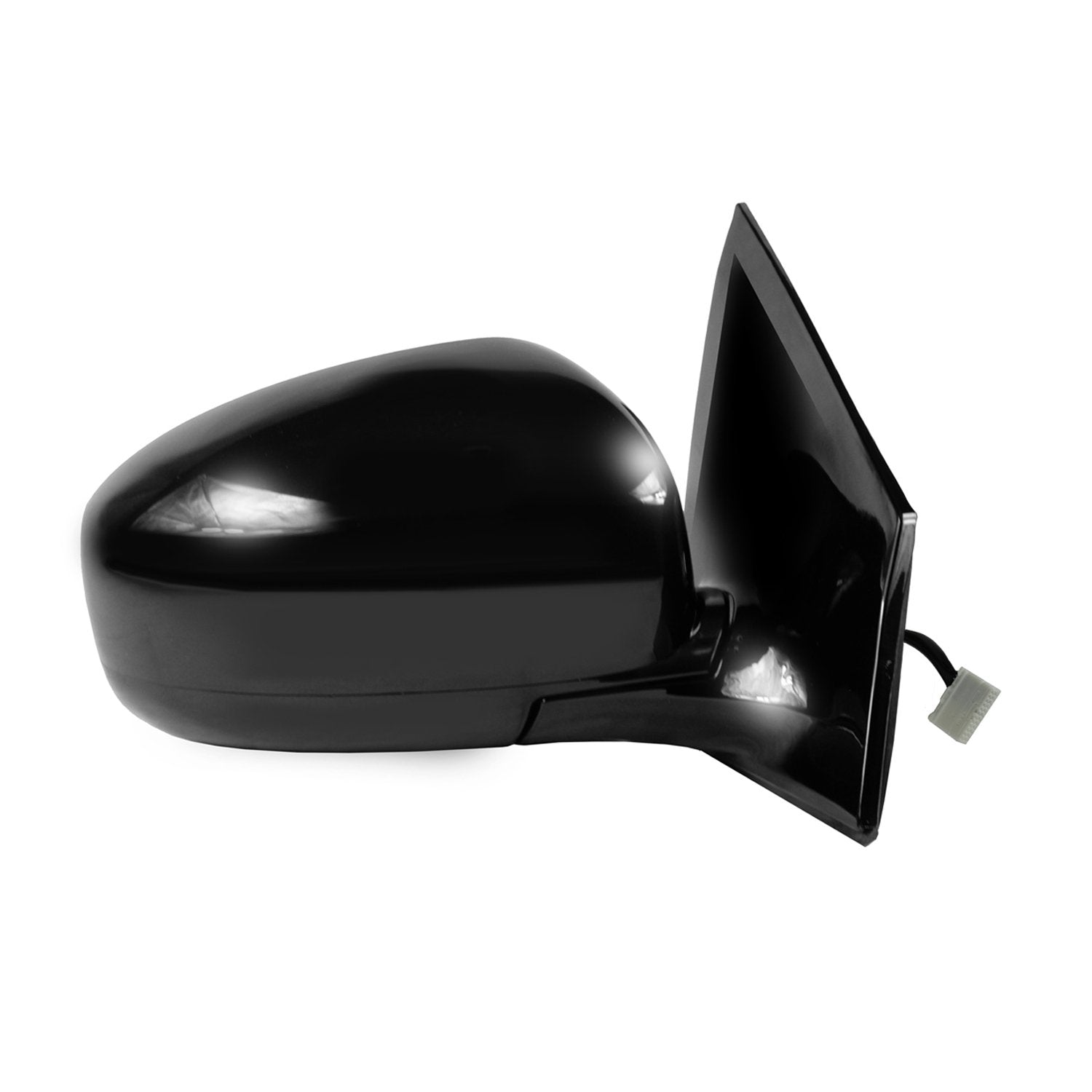 Mirror Passenger Side for Nissan Murano, Black w/PTM Cover, w/Memory, Foldaway, Heated Power