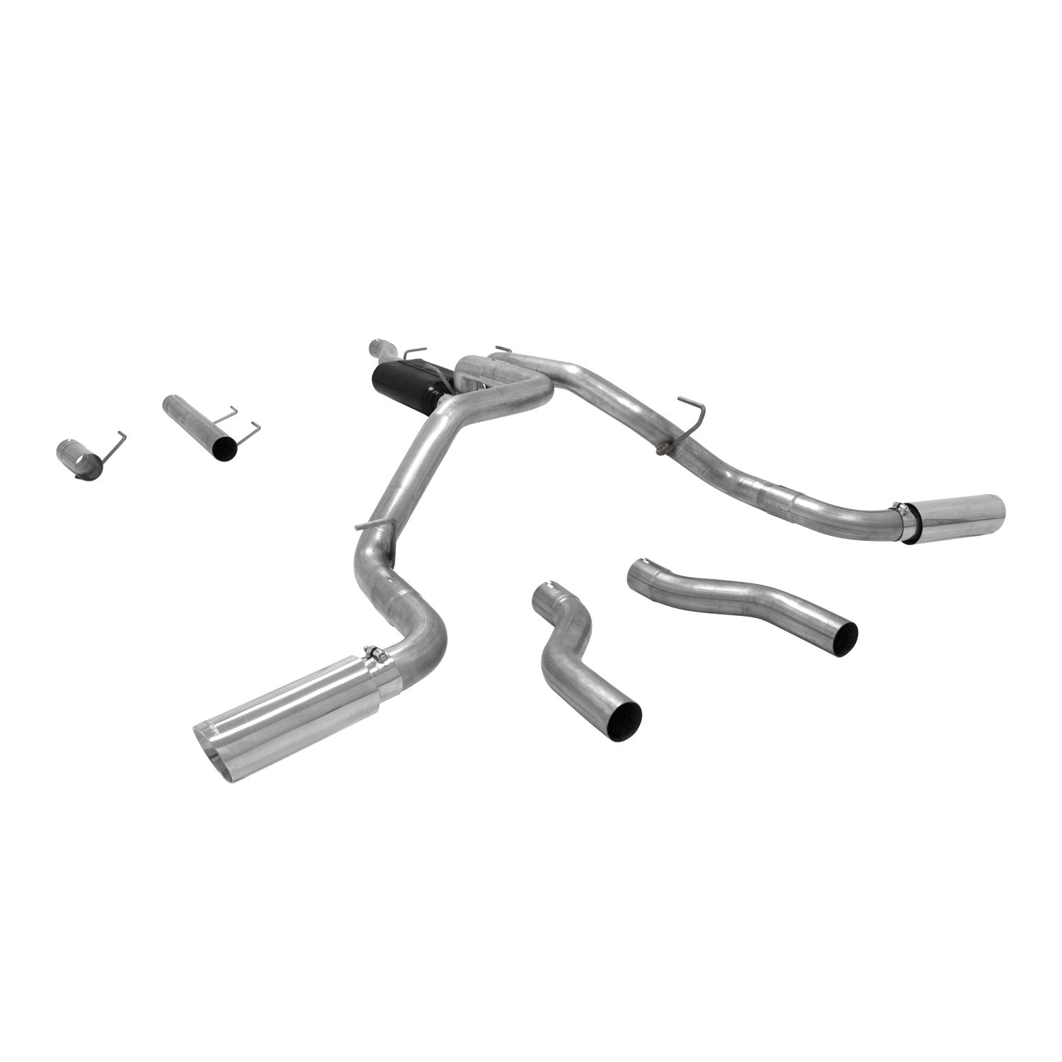 American Thunder Flowmaster 817709 Cat-Back Exhaust Kit 3 Inch 409 Stainless Steel Dual 4 Inch Polished Tips Compatible with 2014-2024 Ram 2500 6.4L 149.4 160.5 169.4 Inch Wheelbases