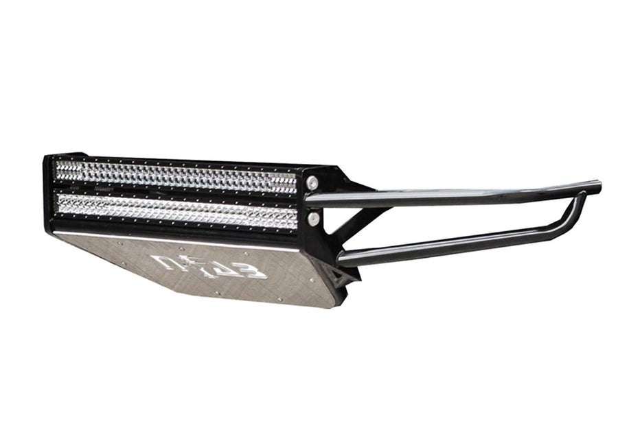 Front Bumper N-Fab for RAM | Holds E-Series LED Light Bar, Aluminum Skid Plate, Textured Black | D062LRSP-TX | Fits 2004-2009 Dodge RAM 2500 / 3500