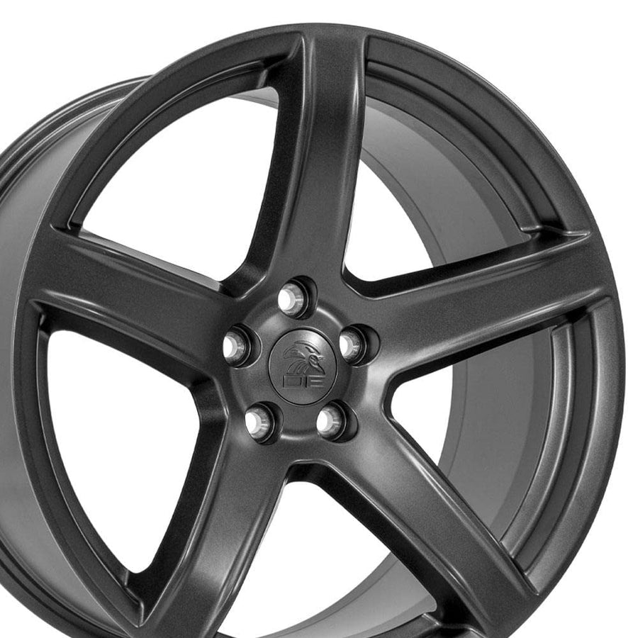 20 Inch OE Wheels DG22 Rim Fits Charger/Challenger SRT Hellcat Style 5x115 20x9.5 Satin Gunmetal - Hollander 2640 (1)
