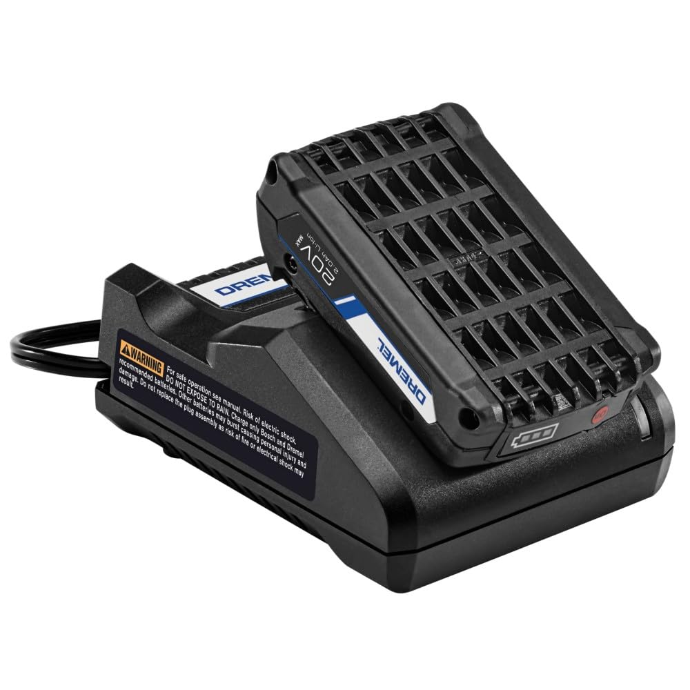 Dremel Cordless MM20V-02 20v Max Lithium-Ion Multi-Tool Kit with Three Accessories, Two Batteries, One Charger, Dust Adapter and Storage Bag