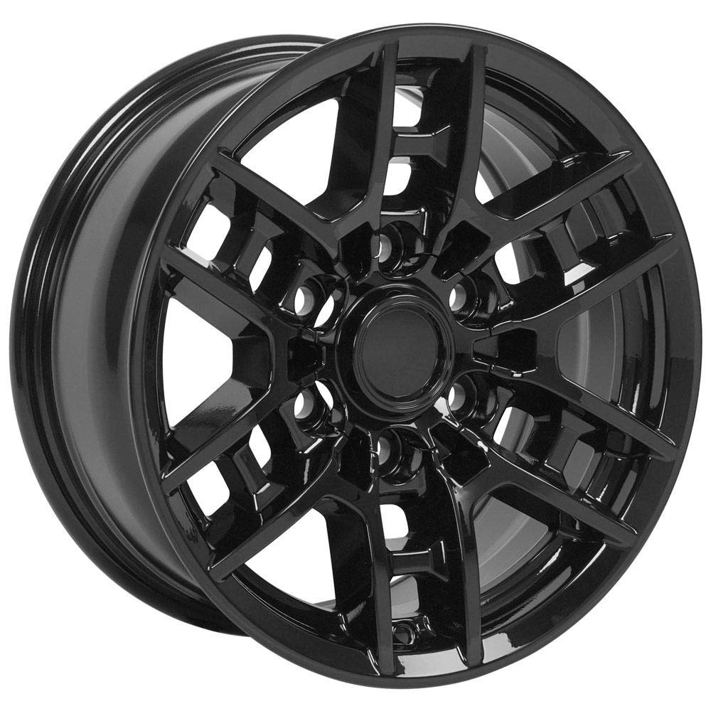 16 Inch OE Wheels Rim Fits 4Runner TRD Style 6x139.7 16x7 Gloss Black - Hollander 75258 (1)