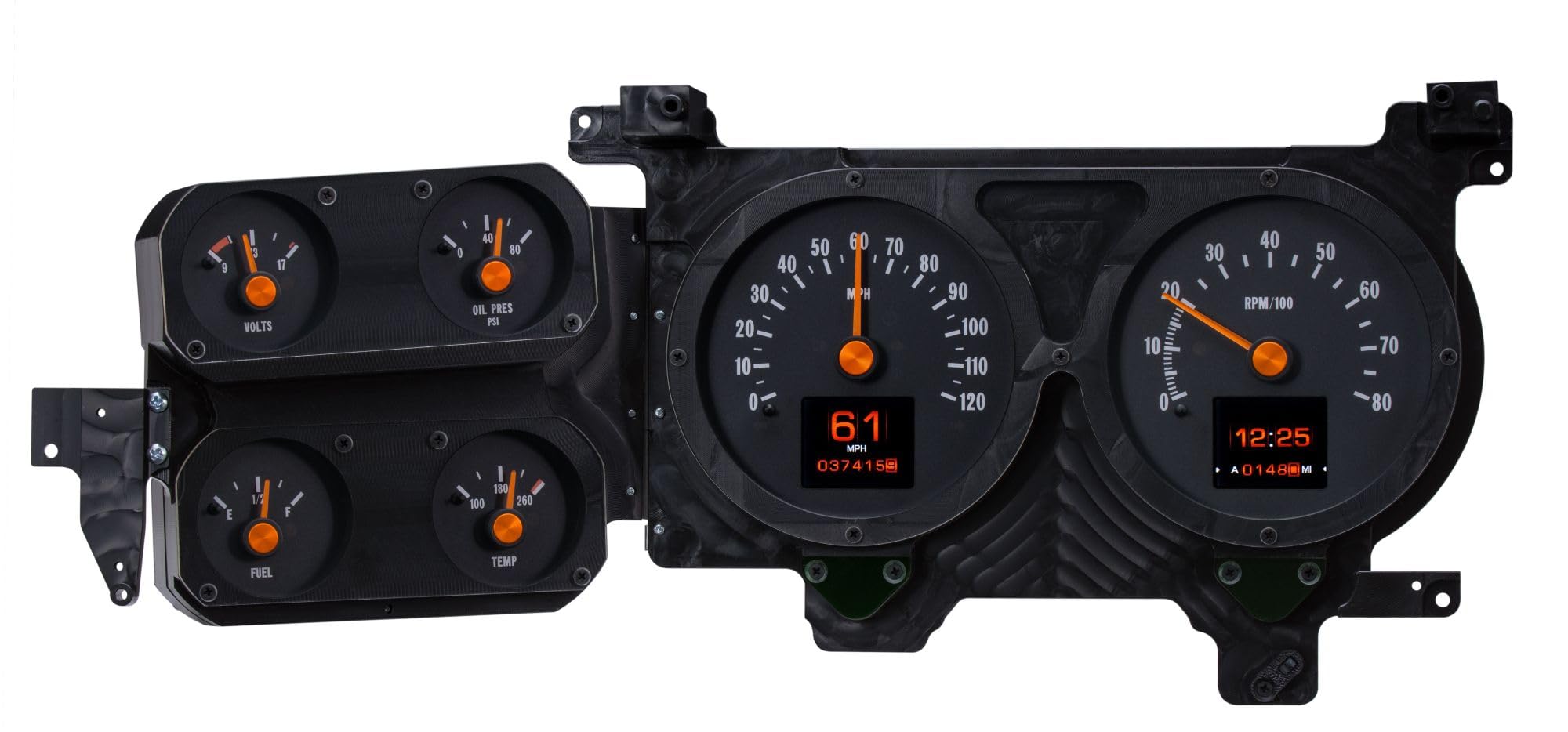 Dakota Digital Retrotech Gauge RTX-73C-PU-X Instrument System Compatible with 1973-87 Chevy Pickup, 1973-91 Chevy Blazer, GMC Jimmy and Suburbans. Styled after 1973-75 Chevy Pickup.