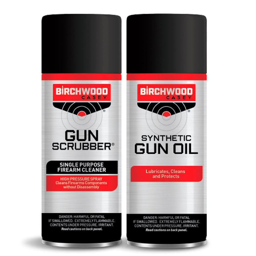 Birchwood Casey Single Purpose Gun Scrubber Cleaner & Gun Oil for Gun Cleaning, Lubricating, Protection (Pack of 2) (Packaging May Vary)