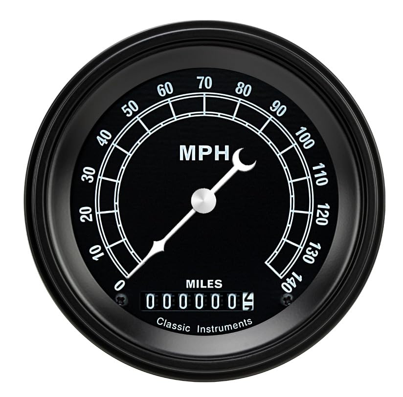 TR55BLF Classic Instruments Traditional 3In Speedometer 140 Mph
