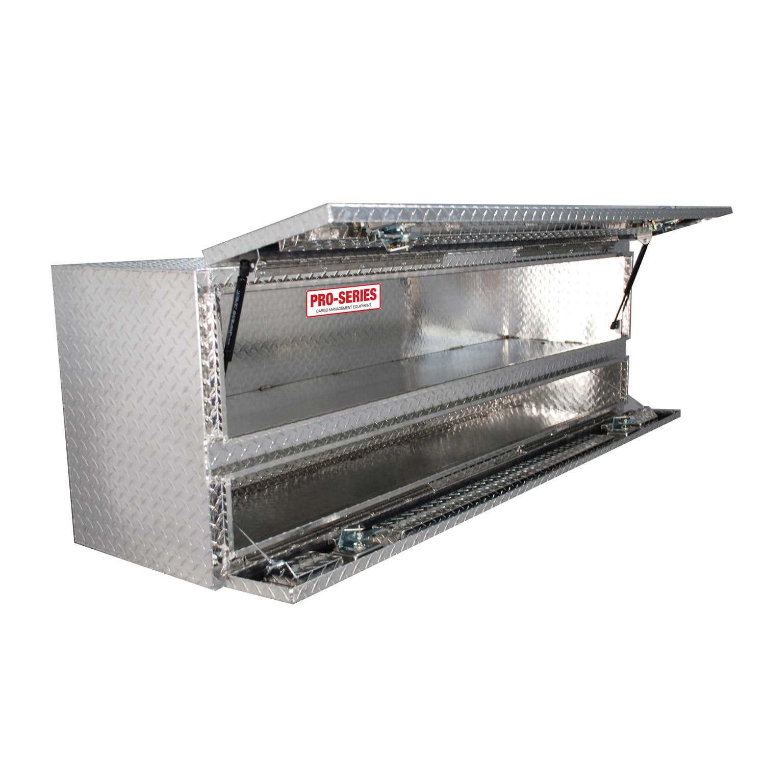 Brute Pro Series 72" High Capacity Stake Bed Contractor Tool Box with Doors Aluminum Polished 80-TB400-72