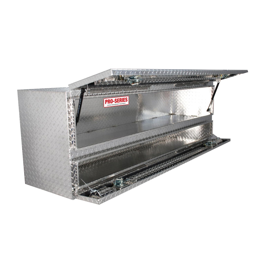 Brute Pro Series 72" High Capacity Stake Bed Contractor Tool Box with Doors Aluminum Polished 80-TB400-72