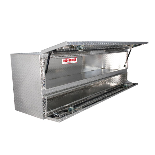 Brute Pro Series 72" High Capacity Stake Bed Contractor Tool Box with Doors Aluminum Polished 80-TB400-72