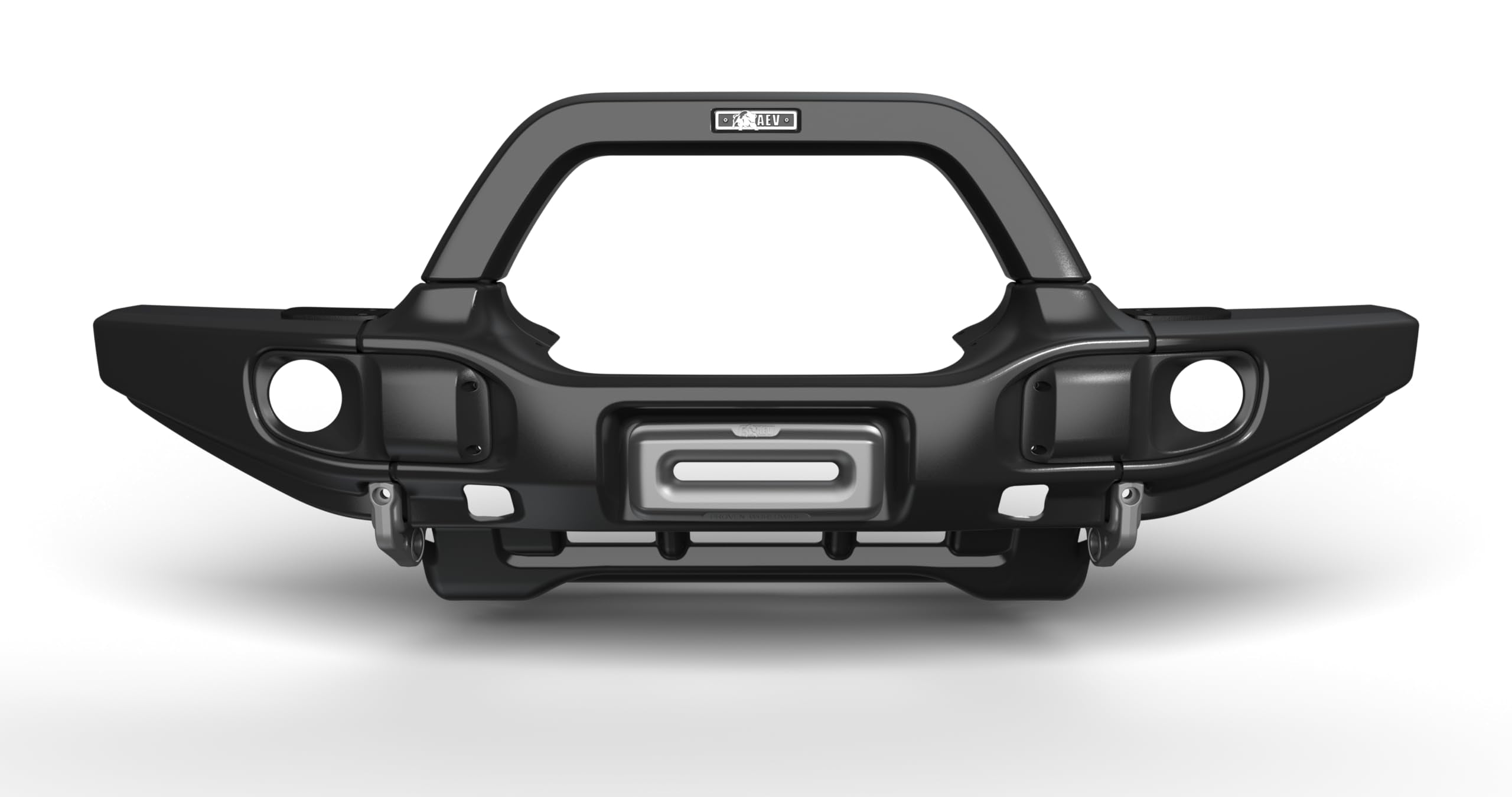 AEV Front Bumper EX (Standard Flare) for JK Wrangler 2007-2018 - High Clearance, Hot Stamped Boron Steel with Superior Winch Access and Visibility