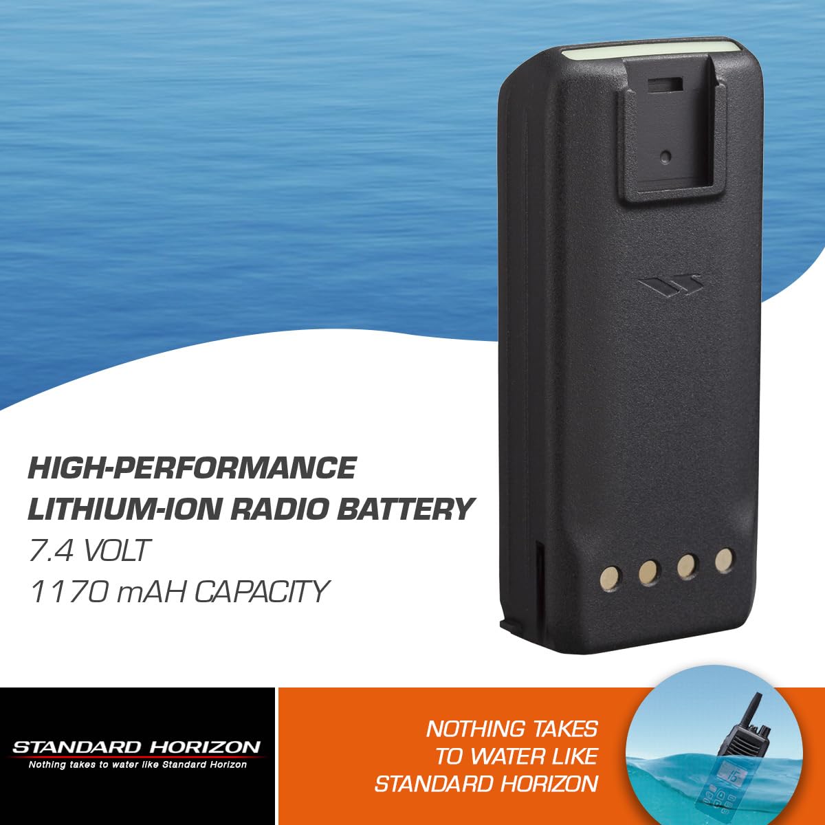 FNB-110LI Standard Horizon Battery Pack, 2300 mAh Lithium Ion
