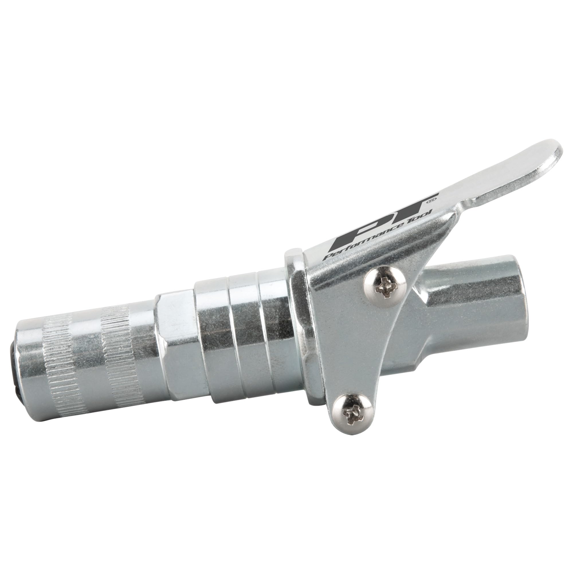Heavy Duty Performance Tool W54238 Grease Coupler for Grease Guns, 12,000 PSI, Zinc Coated Alloy Steel, Smooth Retraction Mechanism, 1/8 NPT