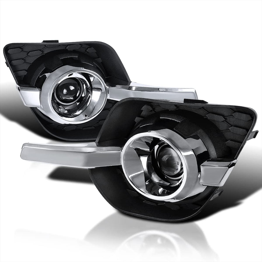 Clear Lens Spec-D Tuning Fog Lights + H11 Bulbs + Switch Included Compatible with Chevy Equinox LT LTZ 2010-2016 L+R Pair Assembly
