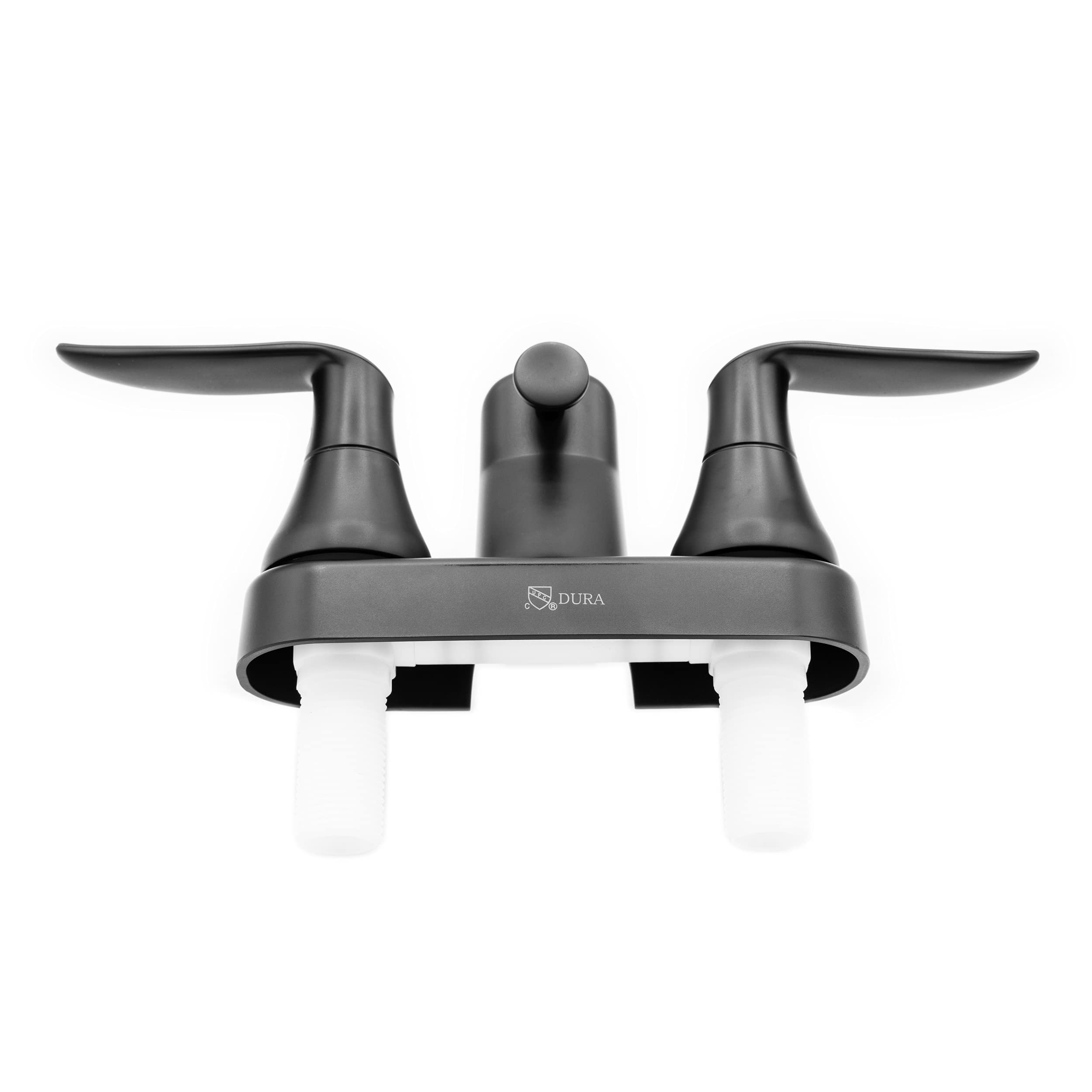 Dura Faucet RV Tub, Shower Faucet Valve Diverter DF-SA110LH-MB with Winged Levers (Matte Black)