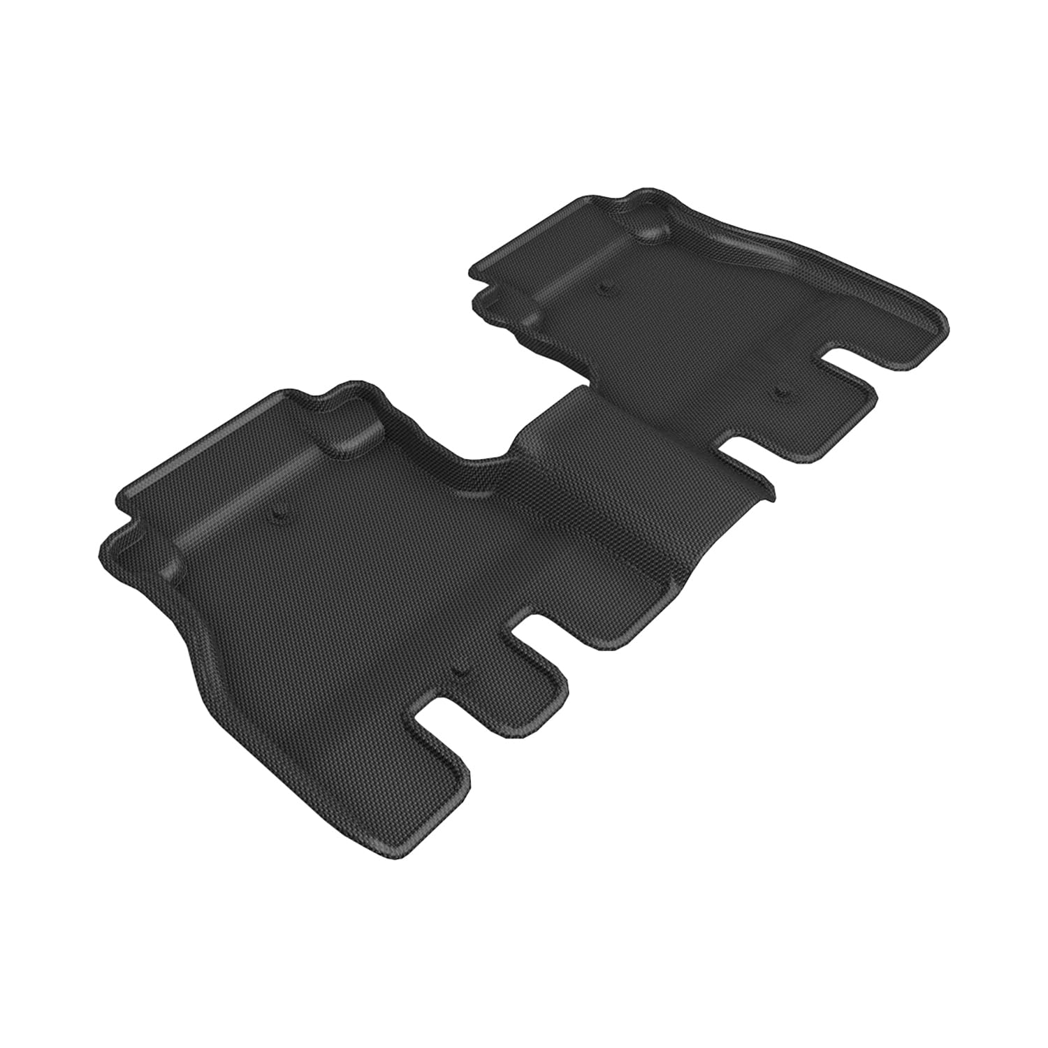 Kagu Floor Mat 3D MAXpider Custom Fit (Black) Compatible with Jeep Wrangler 4-Door 2018-2025 - Second Row