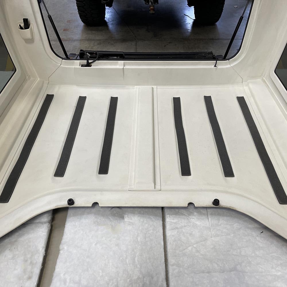 Design Engineering 50289 Boom Mat Grey Leather Look Sound Deadening HeadLiner Kit Compatible with 2-Door Jeep Wrangler JK (2011-2018)