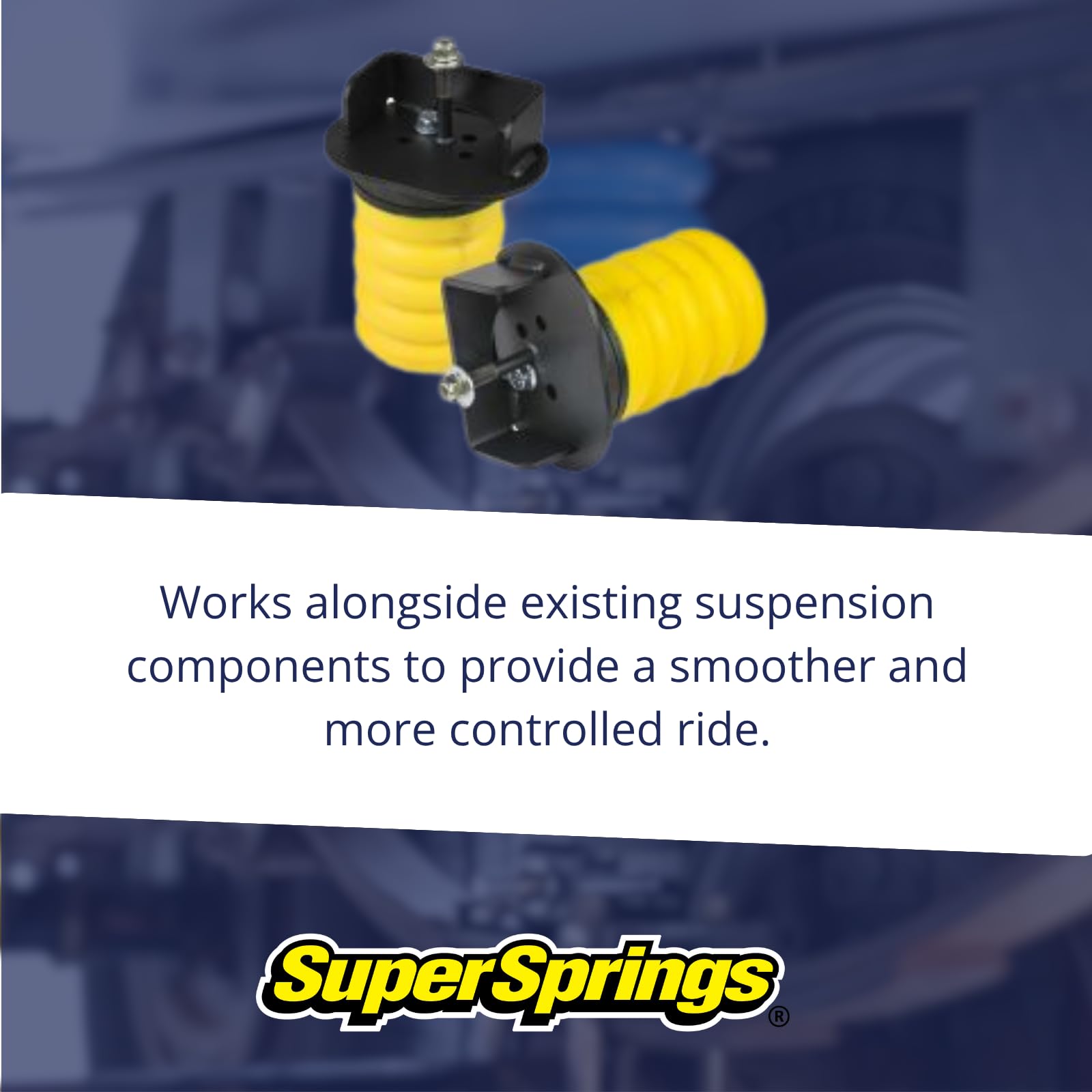 SumoSprings Rear for Ford F-250|F-350, SuperSprings SSR-114-54, Yellow, 2800 lbs.