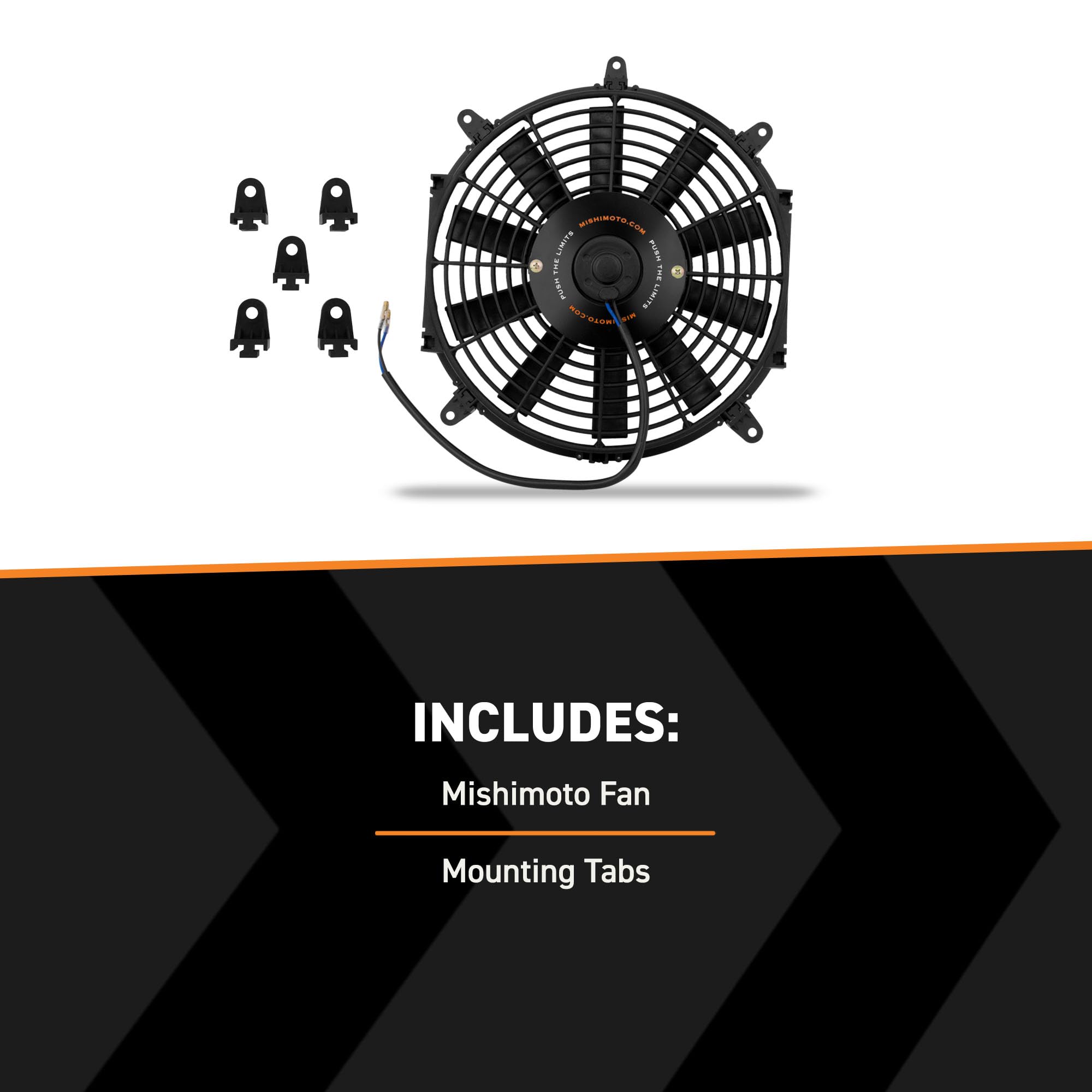 Mishimoto Slim Electric Radiator Fan MMFAN-12, 12" Universal Fit, 12.25 Volts, Black
