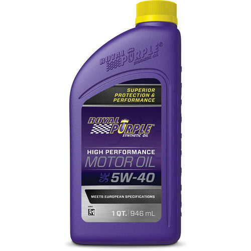API-Licensed Royal Purple Heavy Duty SAE 5W-40 High Performance Synthetic Motor Oil - 1 Quart, (Case of 6)