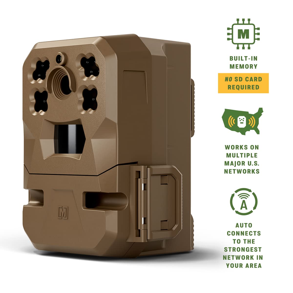 Moultrie Cellular Trail Camera Edge - Nationwide 4G LTE - HD Video-Audio - Built in Memory - Cloud Storage