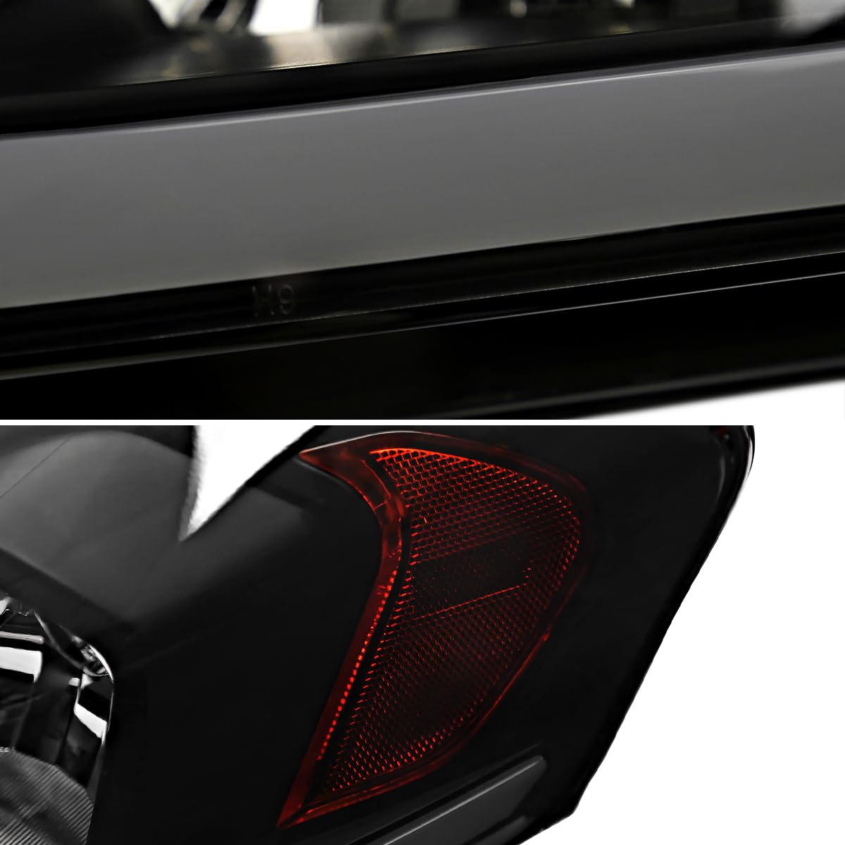 Black Smoke SPEC-D TUNING Headlights w/Switchback LED Signals Compatible with 2006-2013 Chevy Impala, Left + Right Pair Headlamps Assembly