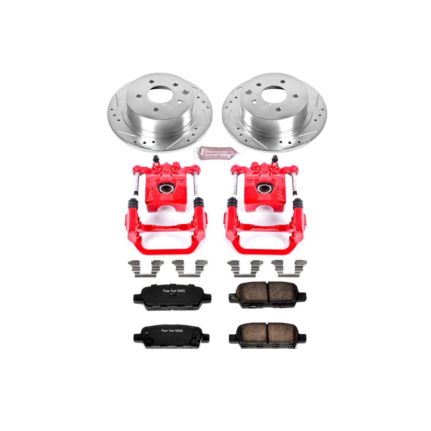 1-Click Performance Brake Kit Power Stop (KC098) with Calipers For Nissan Altima 2002-2006, Nissan Maxima 2004-2006 [Model Specific]