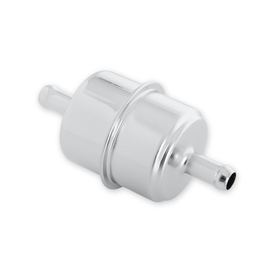 Chrome Mr. Gasket 9746 Fuel Filter - Fits 3/8 Inch Hose