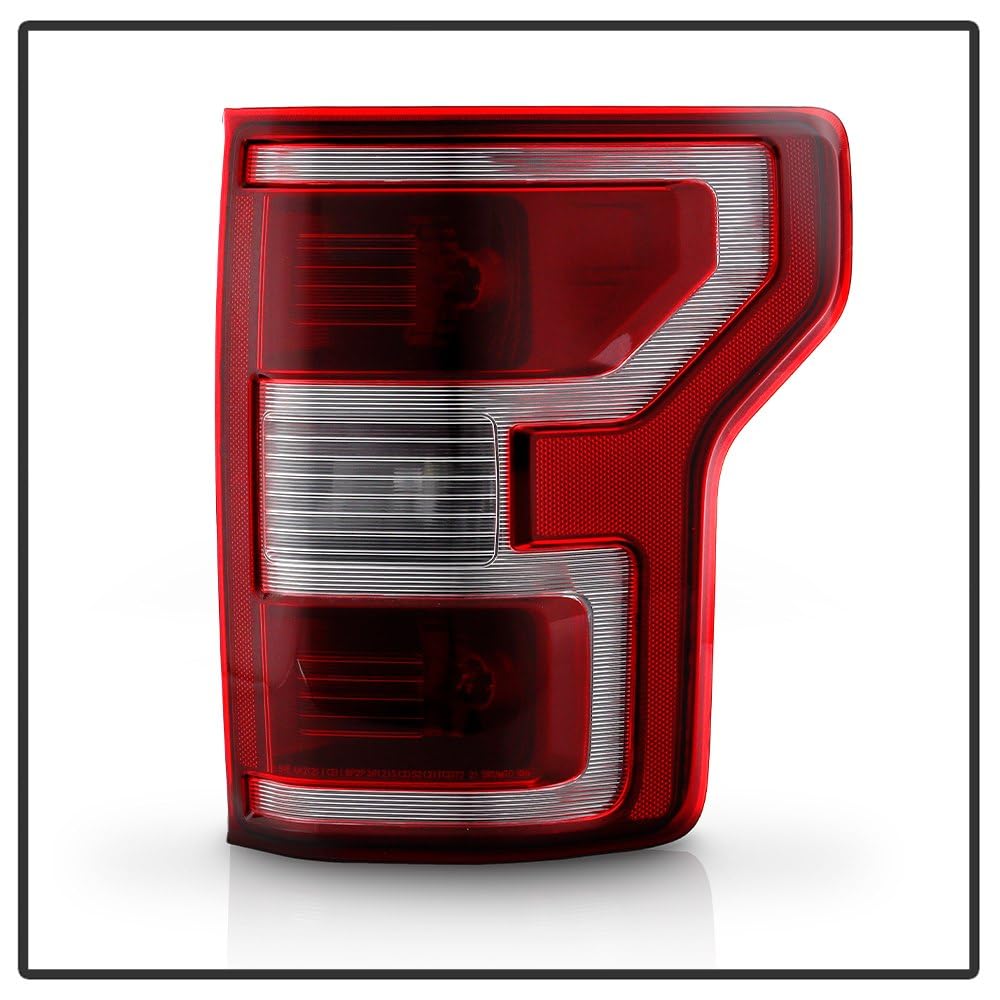 Ford F150 15-20 Spyder (POE) Halogen (18 Facelift Fit on 15 Model No Blindsport) Tail Lights - Signal-3157(Included) ; Reverse-W21W(Included) ; Brake-3157(Included) - Set OE Red/Clear