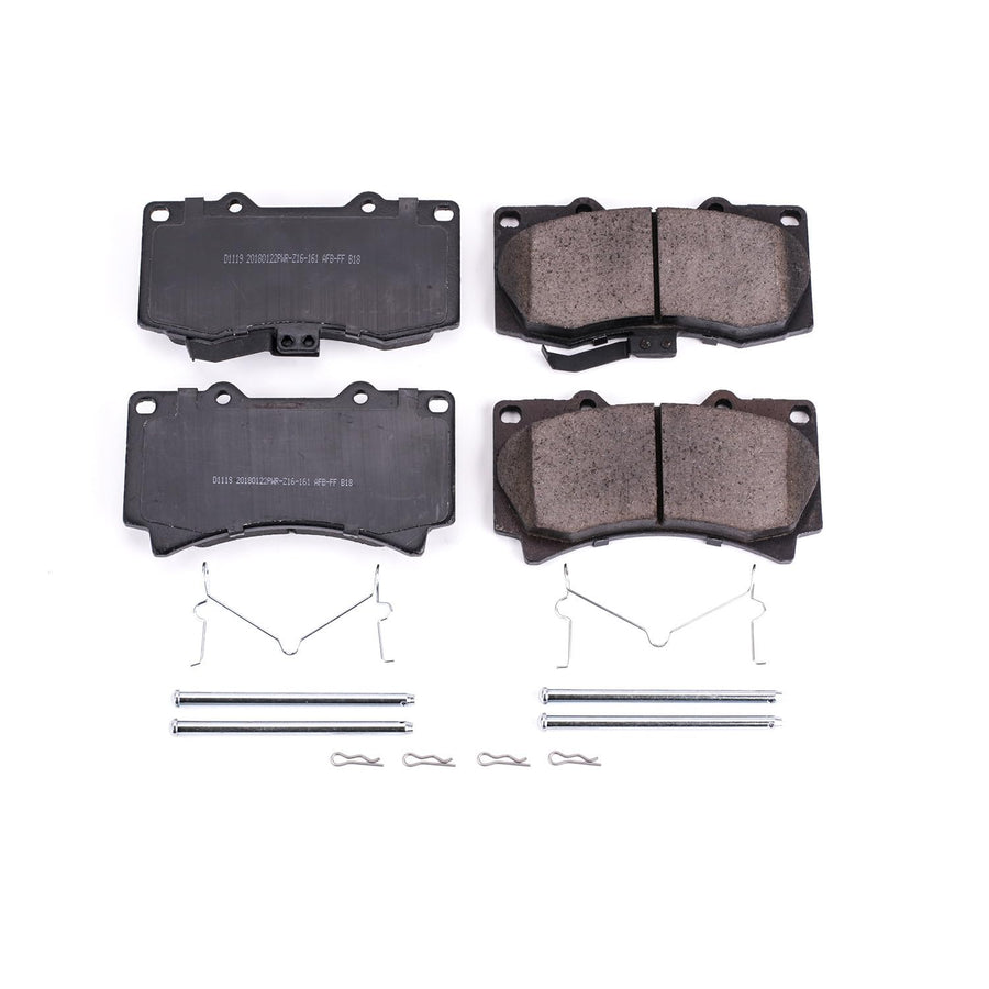 Power Stop Brake Kit Front For Hummer H3 2006-10 | Hummer H3T 2009-10 - Ceramic Brake Pads With Installation Hardware, 17-1119