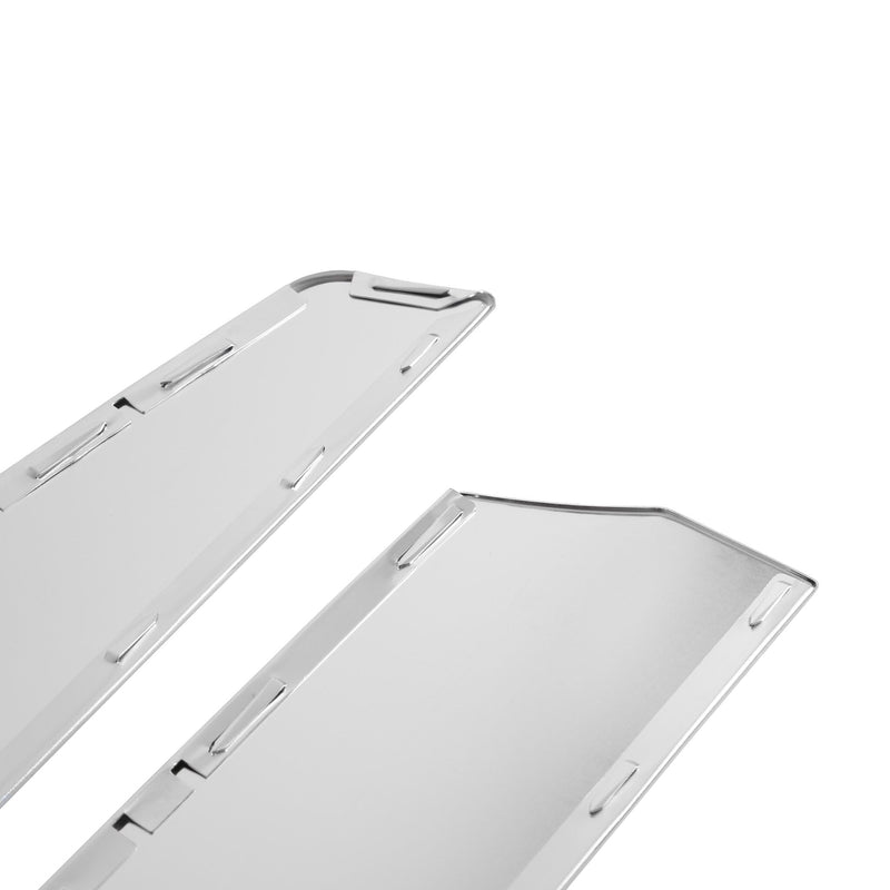 1967 Deluxe Door Panel Inserts Scott Drake C7ZZ-65237A223N - Brushed Aluminum