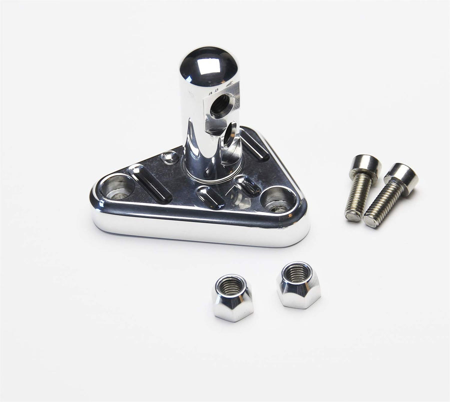 Tuned-Port Lokar TCB-40TP2P Polished Billet Aluminum Bracket with Double Stud