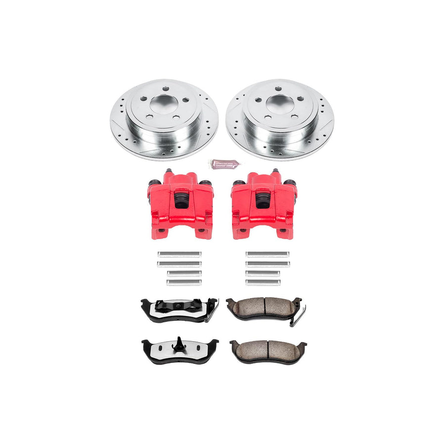 Power Stop Rear KC2197-36 Z36 Truck and Tow Brake Kit with Calipers For Jeep Liberty 2003-2007, Jeep Wrangler 2003-2006 [Model Specific]