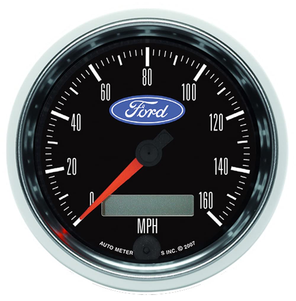 Speedometer AutoMeter Gauge, 3 3/8", 160Mph, Elec. Programmable, Ford Racing (880824)
