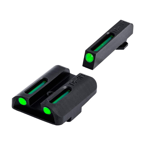 Tritium TruGlo Fiber Optic Handgun Laser Sight Accessories Set with Rear Colors for Glock 20, 21, 25, 28, 29, 30 Models and More, Green Light