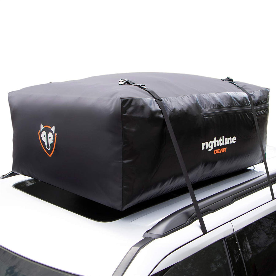 Sport 3 Rightline Gear Waterproof Rooftop Cargo Carrier for Top of Vehicle, Attaches With or Without Roof Rack, 18 Cubic Feet, Black