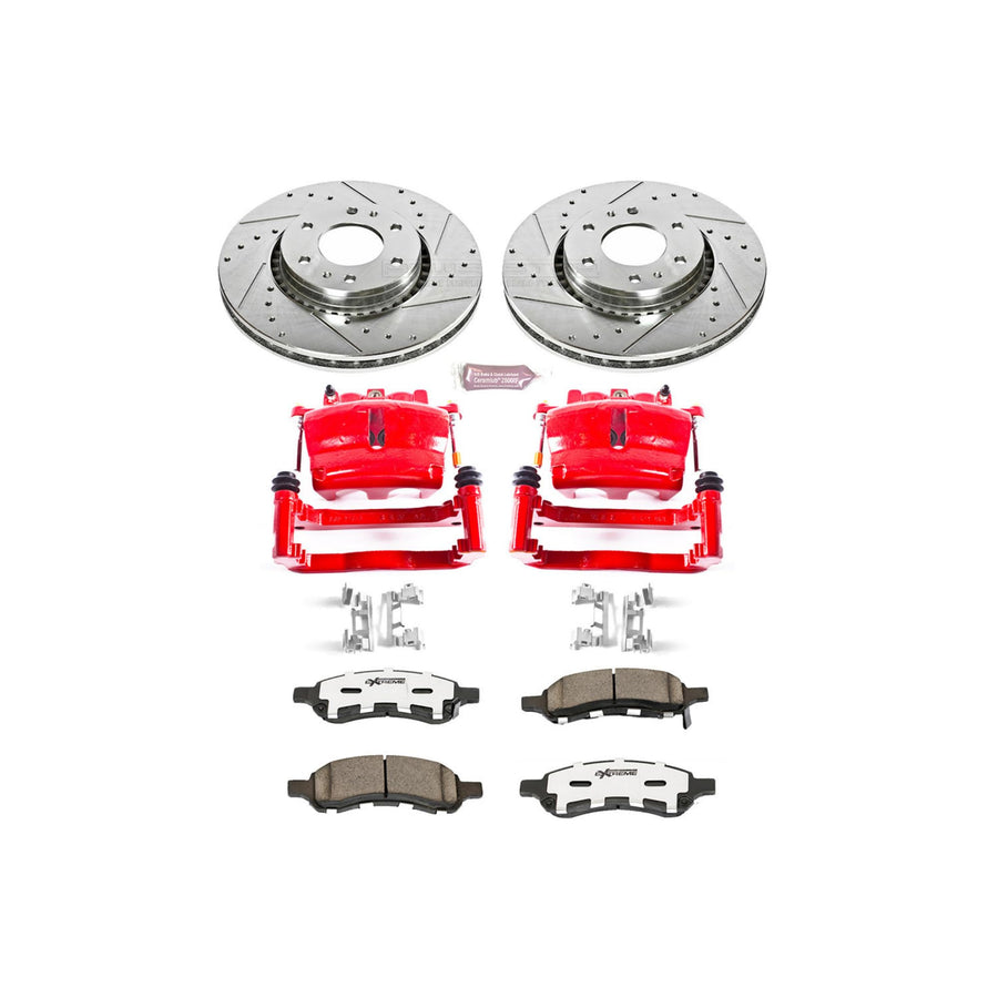 Power Stop KC2059-26 Z26 Street Warrior Front Brake Kit Buick Chevrolet GMC Saab For Buick Rainier, Chevrolet Trailblazer, Chevrolet Trailblazer, GMC Envoy, GMC Envoy, Saab 9-7x [Model Specific]