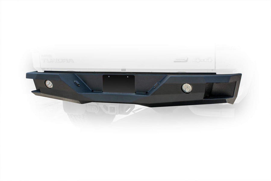 Rear DV8 Offroad Bumper for 2007-2013 Toyota Tundra | Lightweight Design | Powder Coated Protection | Accepts (2) 3.5-inch Round Lights