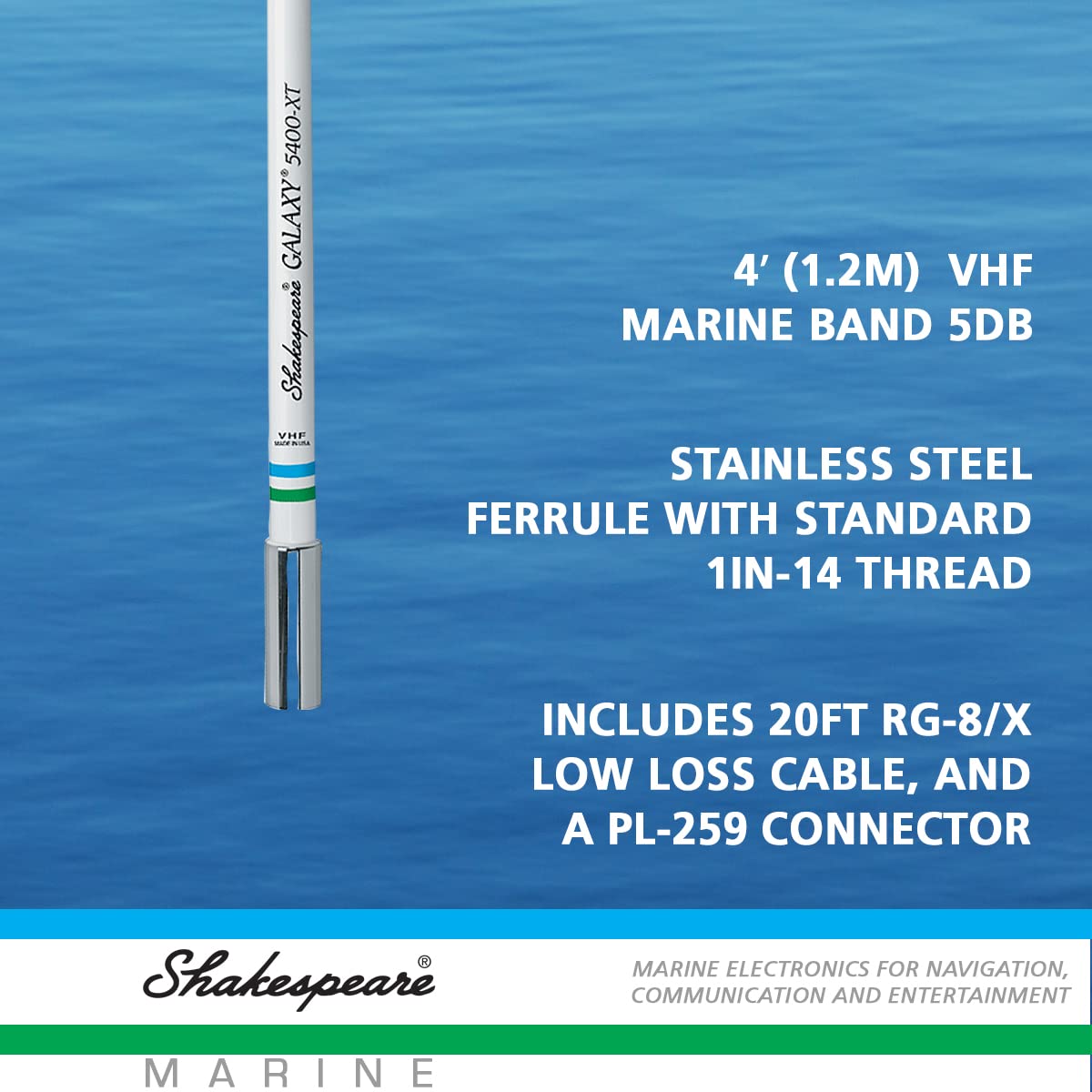 Galaxy Shakespeare 5400-XT 4' VHF Antenna - 3dB Gain