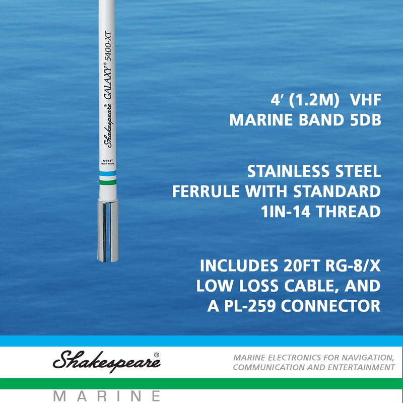 Galaxy Shakespeare 5400-XT 4' VHF Antenna - 3dB Gain