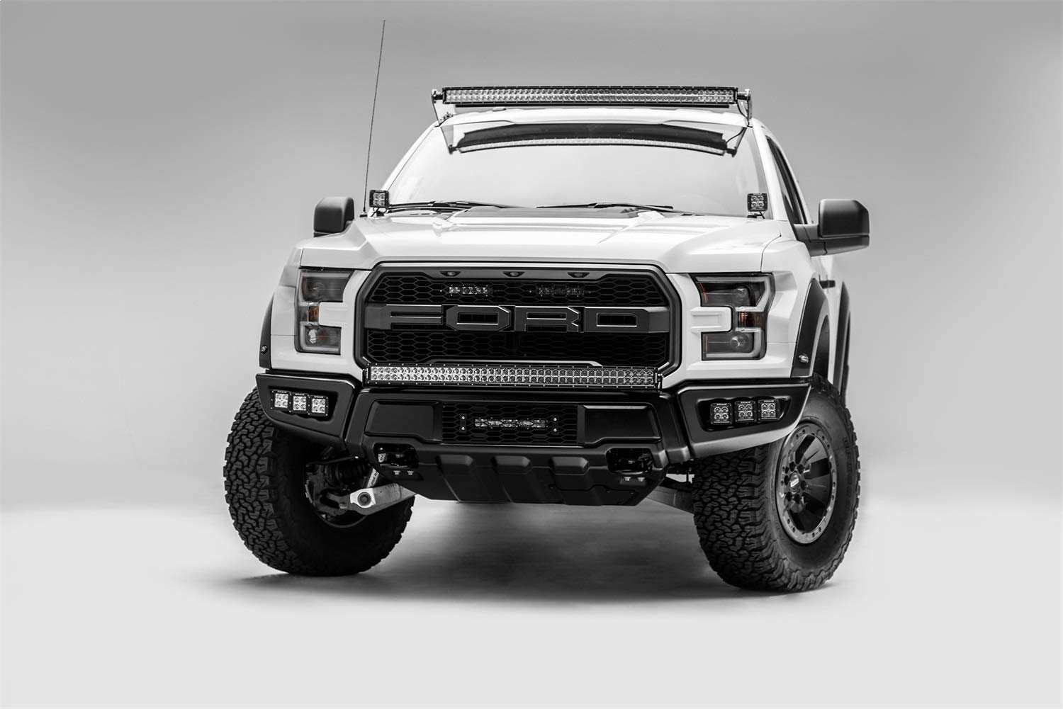 ZROADZ Front Roof LED Kit Z335662-KIT-C; Incl. [1] 52 in. LED Curved Double Row Light Bar and Universal Wiring Harness