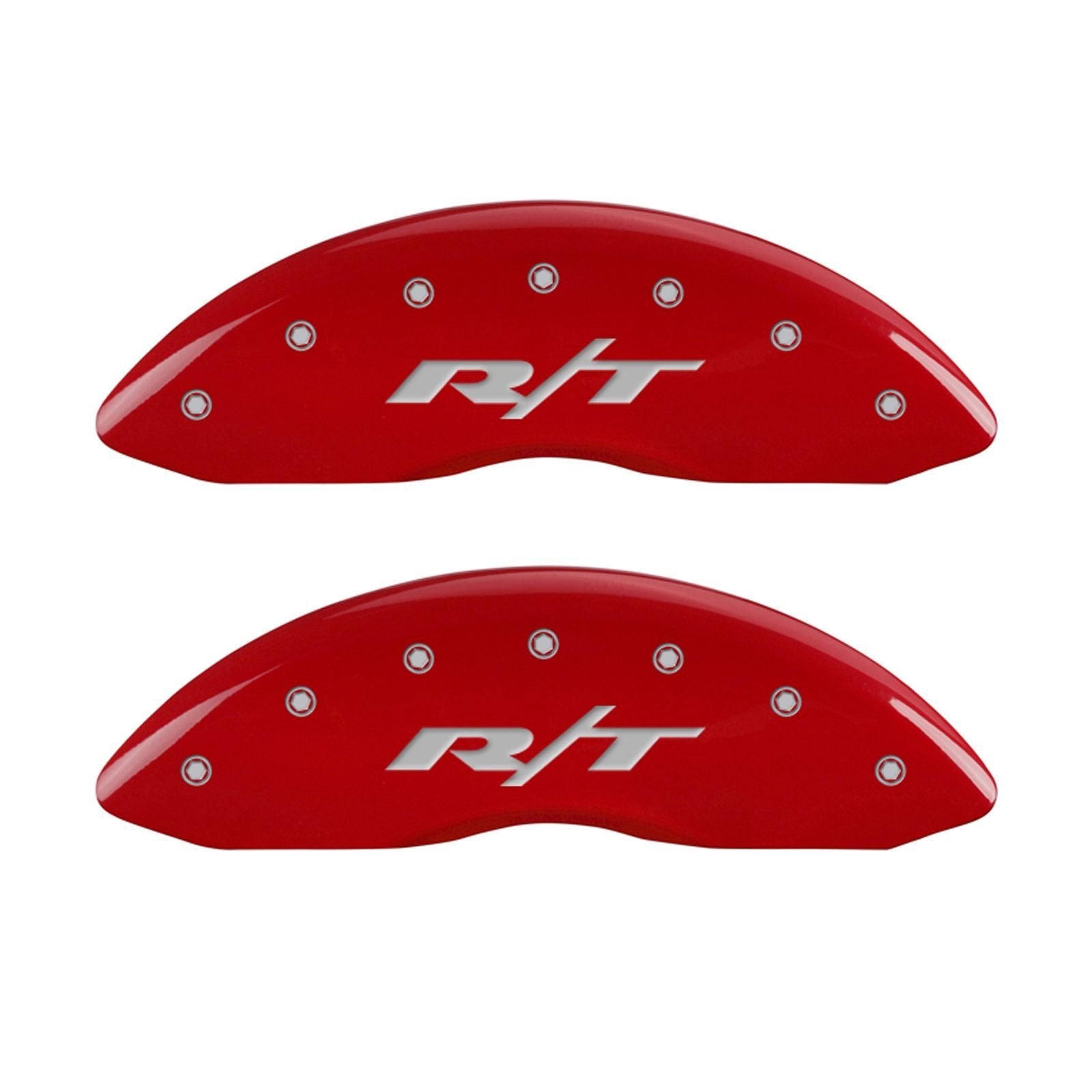 Brake Caliper Covers MGP - 2005-2010 Dodge Magnum, Charger, Challenger (Dual Piston) - Front and Rear Set - Red