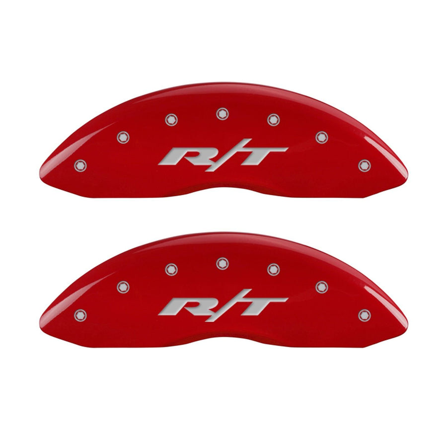 Brake Caliper Covers MGP - 2005-2010 Dodge Magnum, Charger, Challenger (Dual Piston) - Front and Rear Set - Red