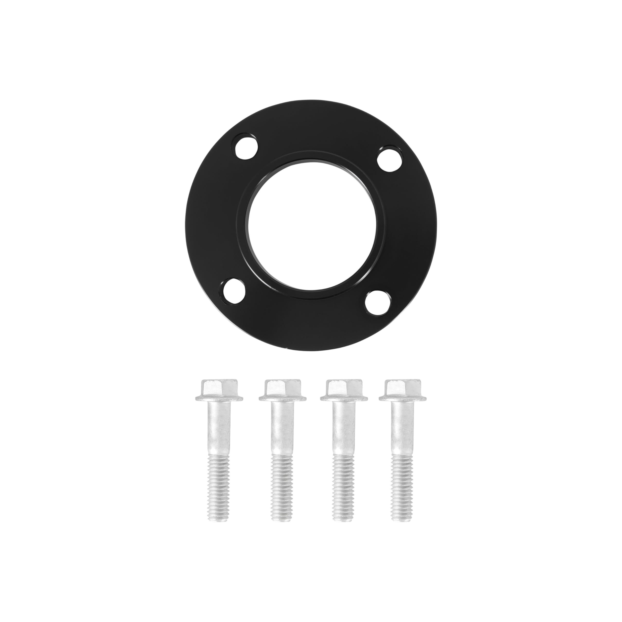 Holley Crankshaft Pulley Adapter 97-447 - 3.375-Inch Damper - 4-Bolt - Black