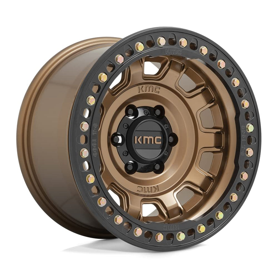 KMC Wheels 17X9 TANK BEADLOCK 6X5.54.41 -15mm MATTE BRONZE - KM23679060615N