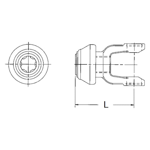 22-2330 Neapco Power Take Off Quick Disconnect Yoke