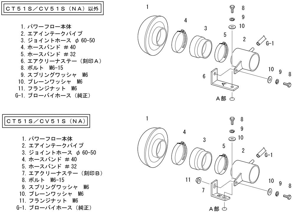 Super Power Flow Intake HKS 70019-AS101 (SPF H 21S K6A C 21S F6A C 51S K6A), 1 Pack