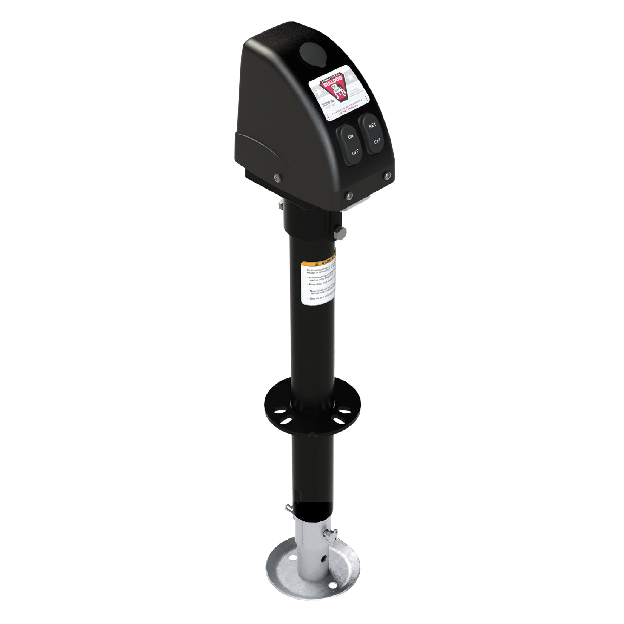 500187 Bulldog Black A-Frame Jack with Powered Drive, 3,500 lbs.