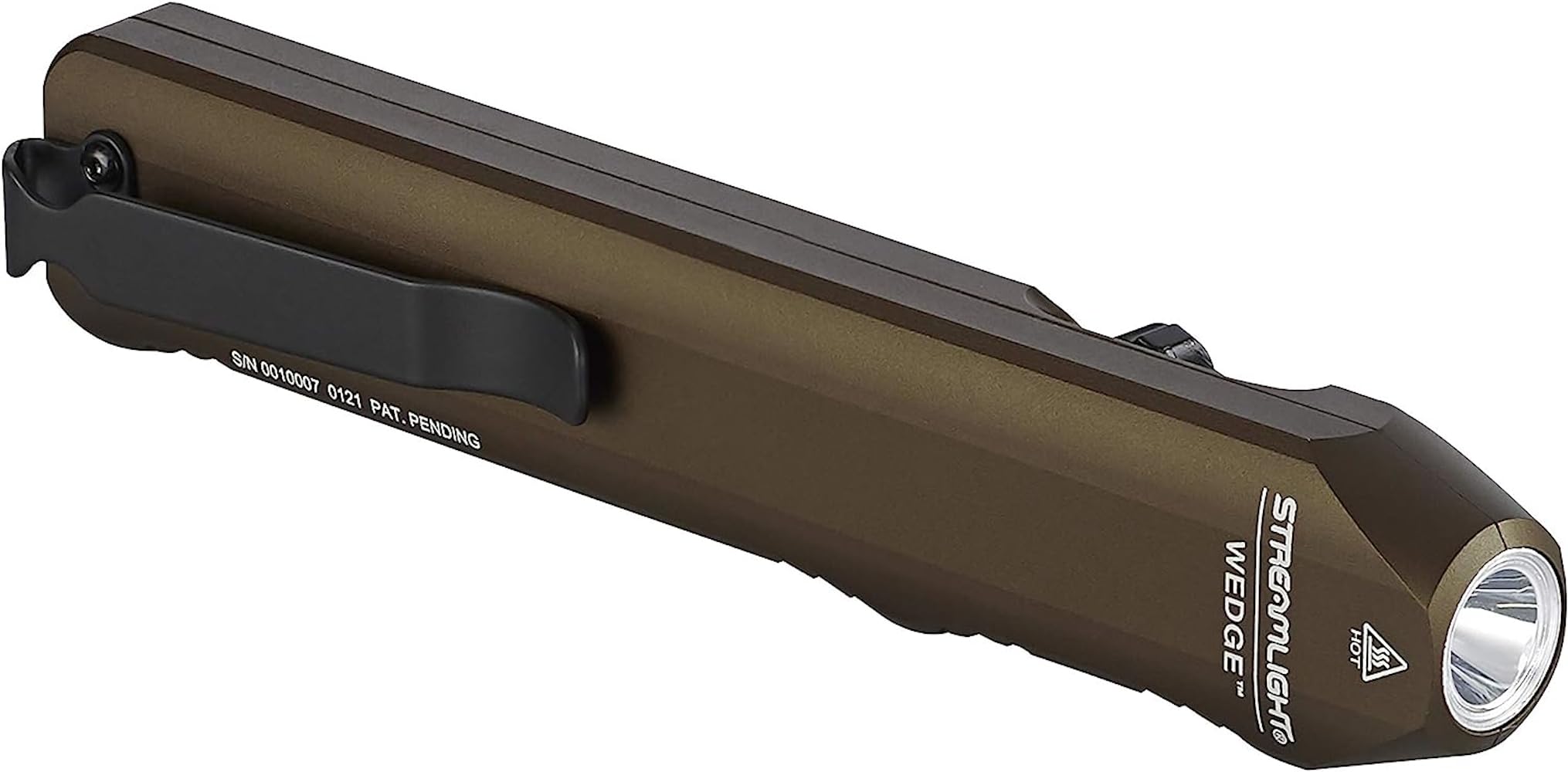 Wedge Streamlight 1,000-Lumen Max 300-Lumen Standard 1,200-Candela Flat Everyday Carry Flashlight, Includes USB-C Cable and Lanyard, Coyote
