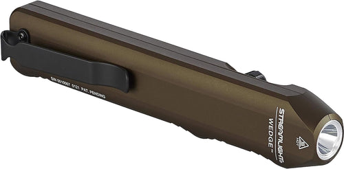 Wedge Streamlight 1,000-Lumen Max 300-Lumen Standard 1,200-Candela Flat Everyday Carry Flashlight, Includes USB-C Cable and Lanyard, Coyote